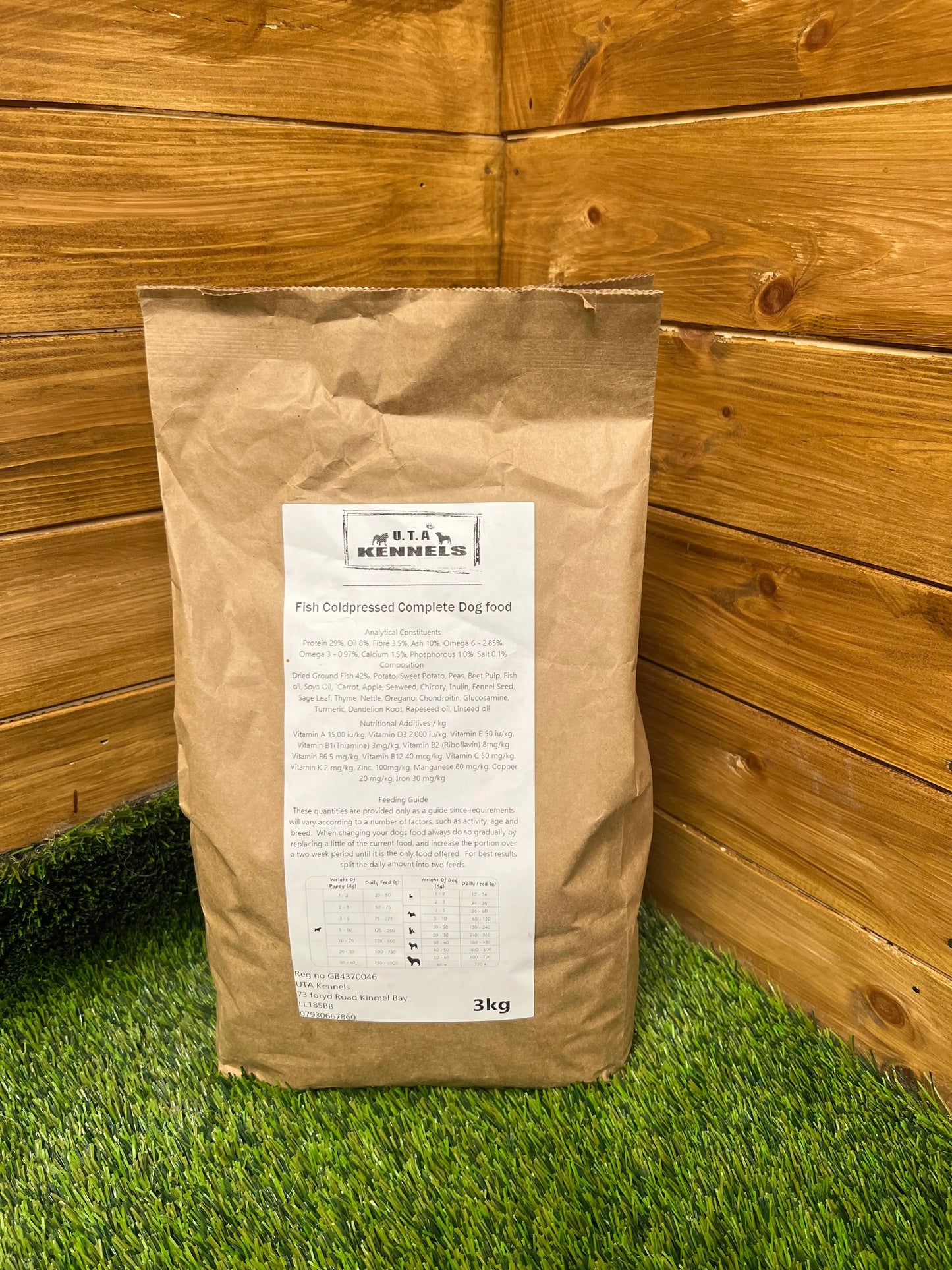 Coldpressed Complete Dog Food - FISH 3kg UTA Kennels