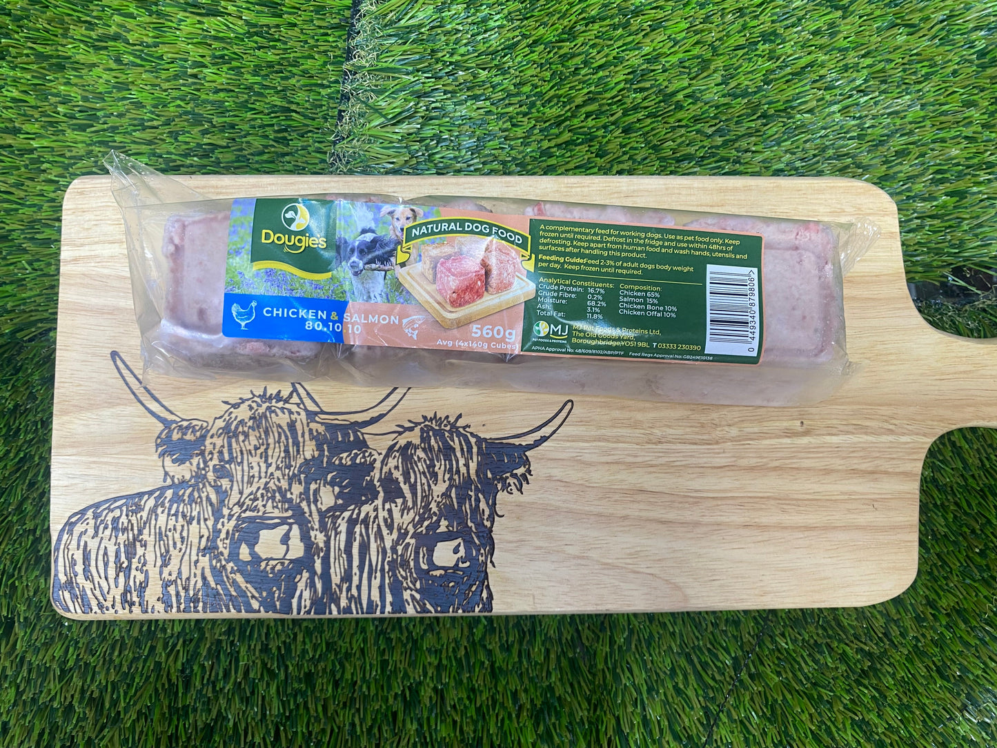 Natural chicken and salmon for dogs