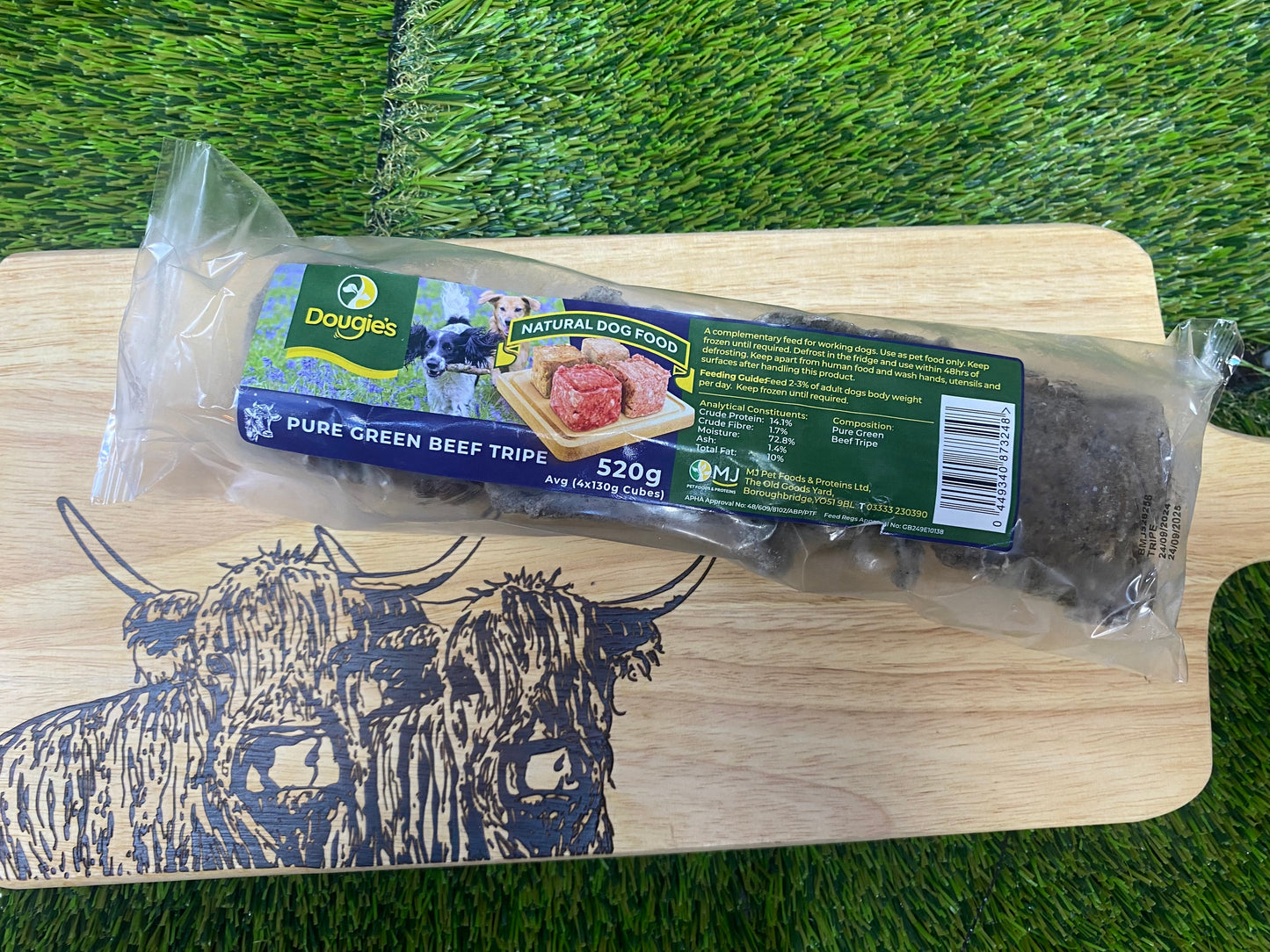 Natural pure green beef tripe for dogs