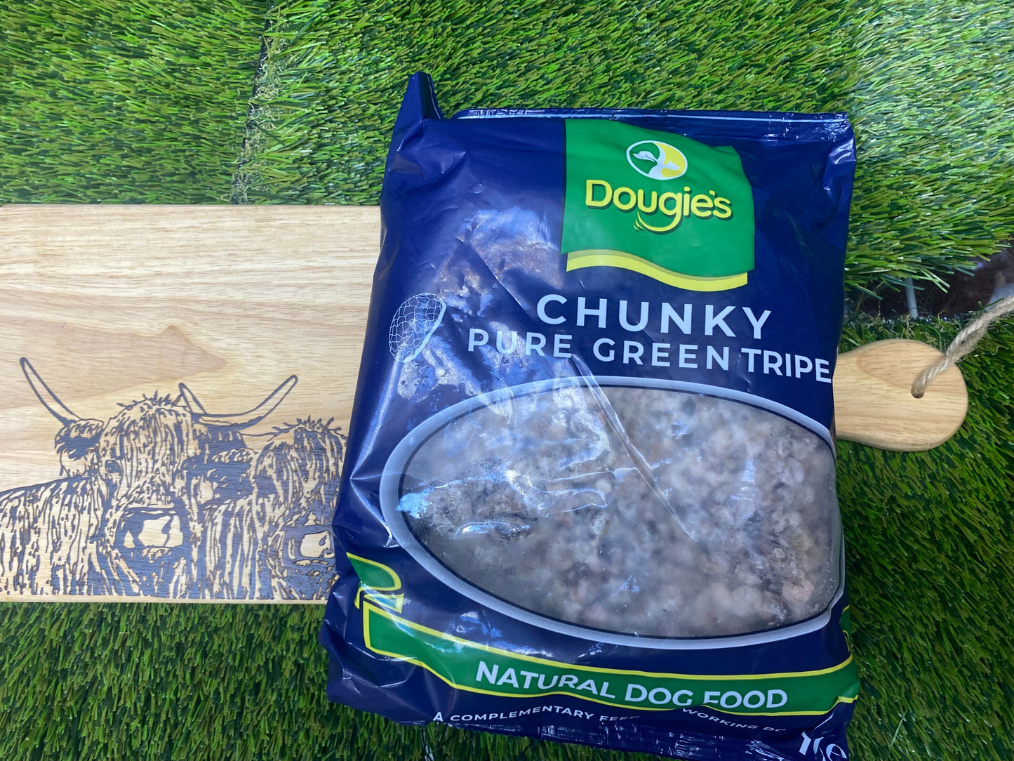 Chunky pure green tripe for dogs