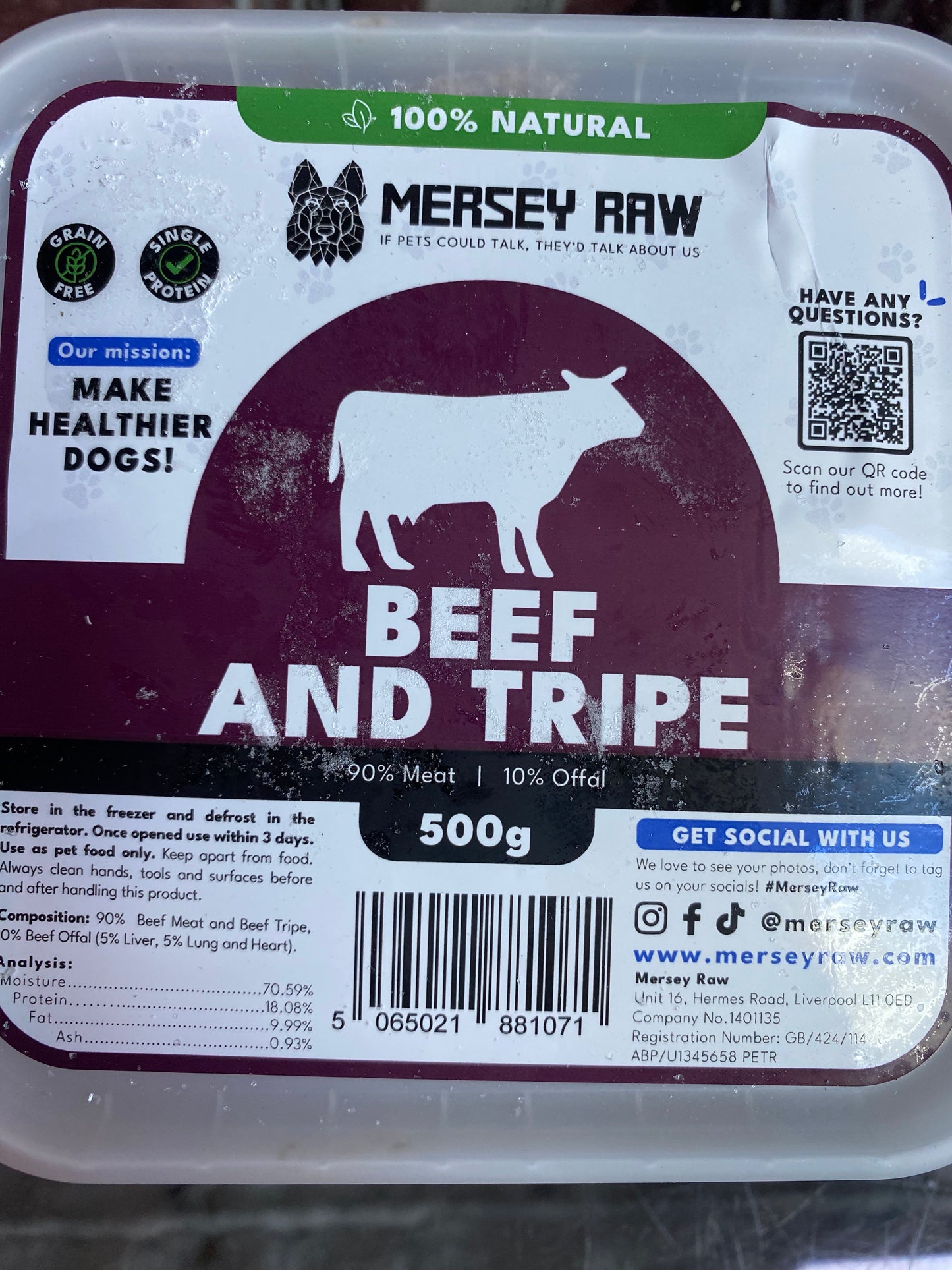 Mersey raw UTA K9