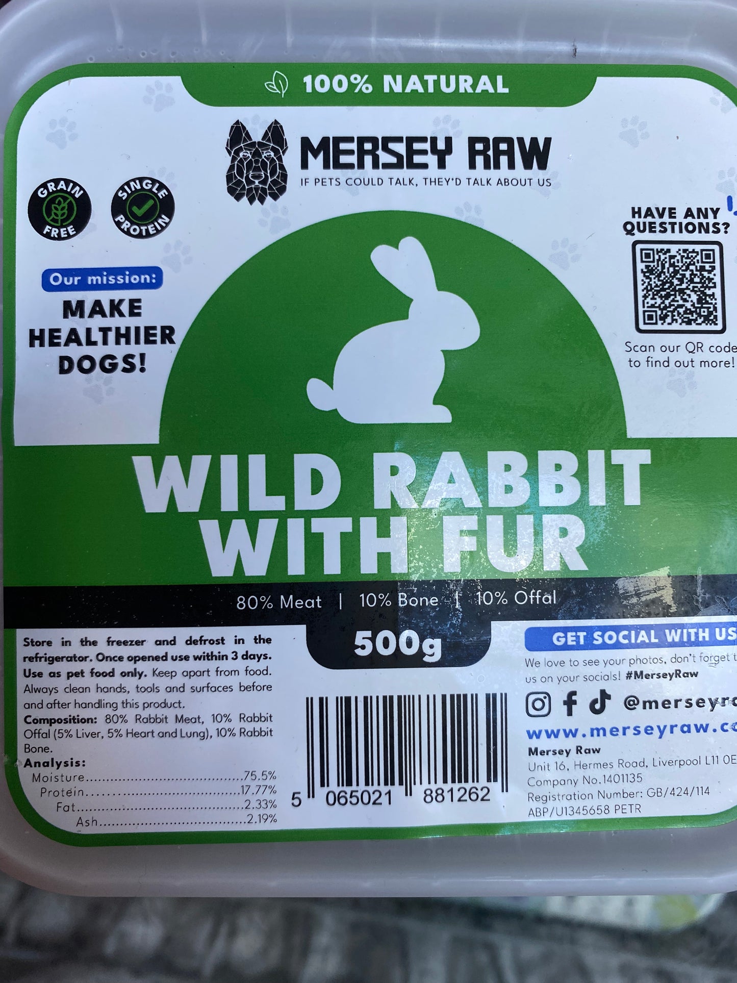 Mersey raw UTA K9