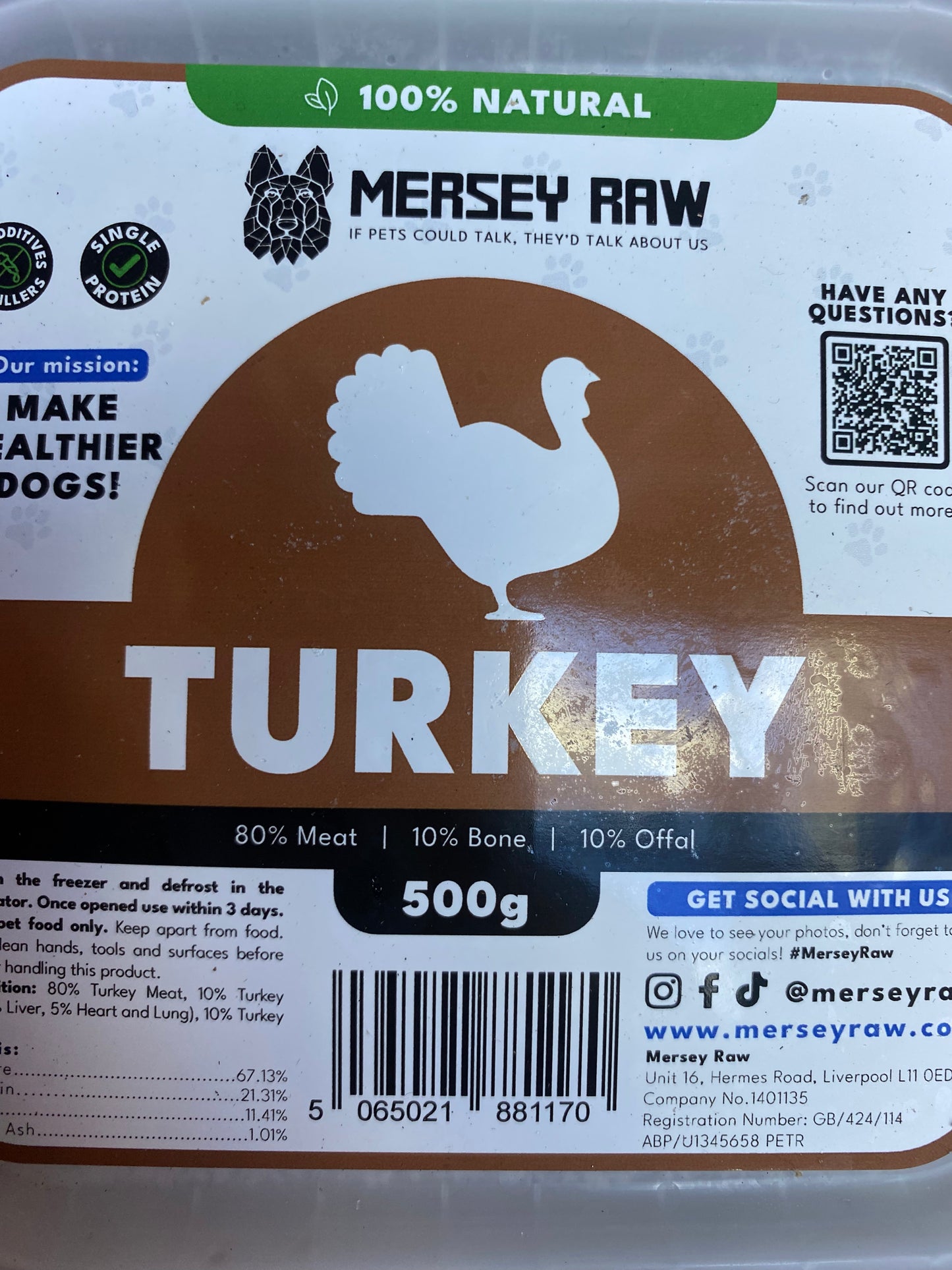 Mersey raw UTA K9