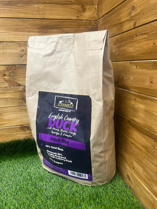 Superfood 65 Kibble - English Country Duck (large) UTA Kennels