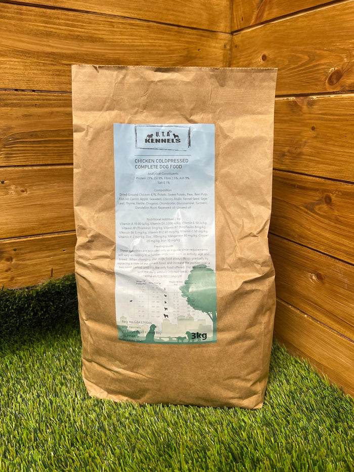 Cold Pressed Complete Dog Food – Chicken 3kg