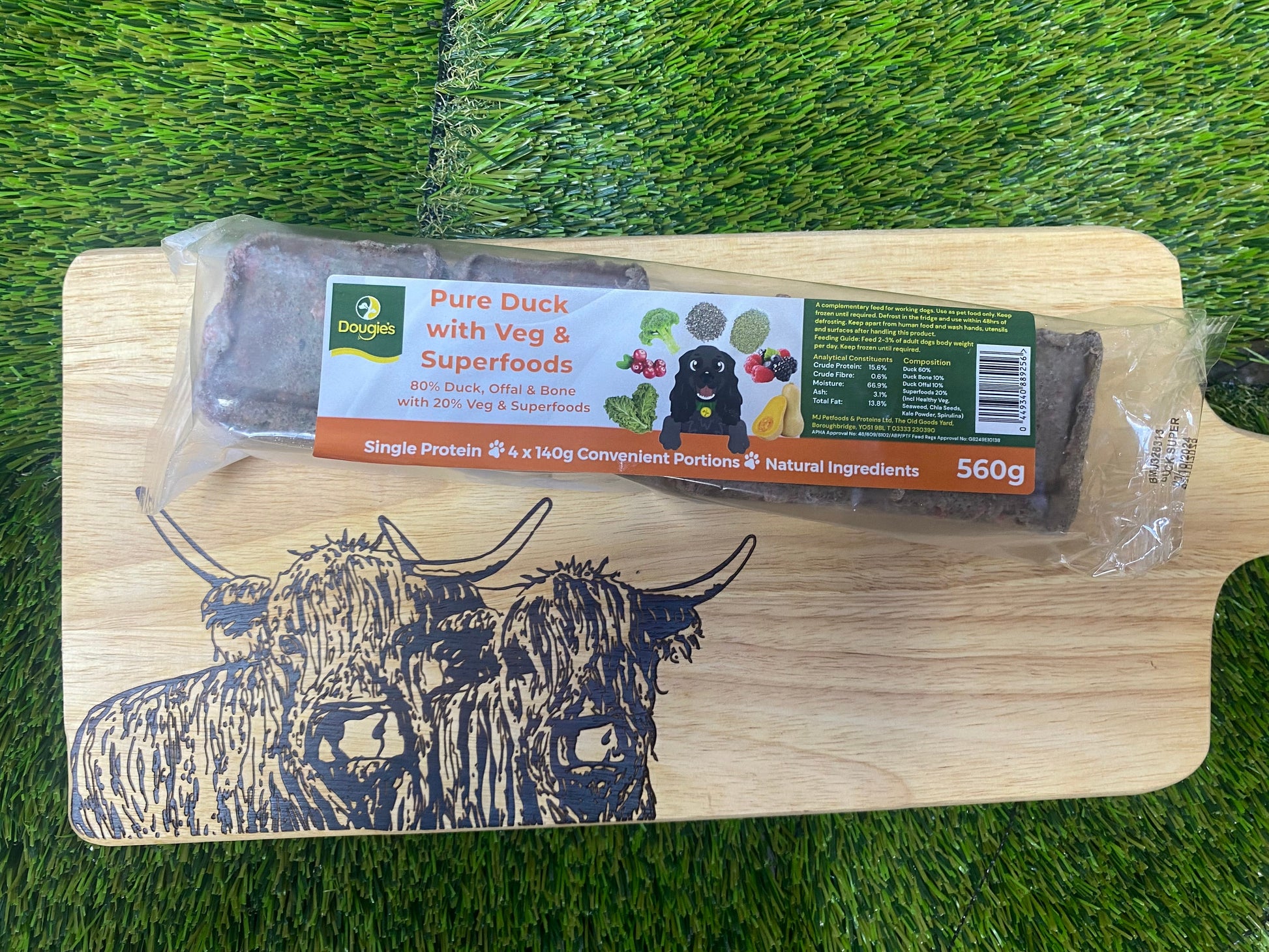 Pure duck with veg and superfoods for dogs